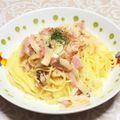 ねこかん＊'s cooksnap of when they made 濃厚クリームチーズパスタ.