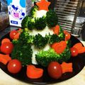 ひよこち's cooksnap of when they made 雪だるまが可愛いクリスマスツリーサラダ.
