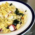 ぱんだ170071's cooksnap of when they made ✿タコとわかめの柚子胡椒チャーハン✿.