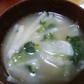 かぴーな's cooksnap of when they made 朝食　小松菜と　大根の味噌汁.