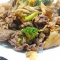 民明書房's cooksnap of when they made 舞茸とブロッコリーの焼肉のたれ炒め.