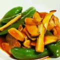 きらっくす's cooksnap of when they made スナップえんどうと鳥ももとｴﾘﾝｷﾞ炒め.
