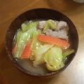 サーフブレイド's cooksnap of when they made 野菜たっぷり豚汁♪.