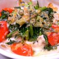 ケーゼトラウト's cooksnap of when they made 鶏むね肉と春菊のチーズ焼き.