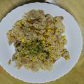書セラピスト流香's cooksnap of when they made ☆豚バラ肉とコーンの簡単炒飯☆.