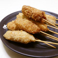赤い電話's cooksnap of when they made 超簡単！！安売りの切り落とし肉で串カツ.