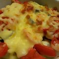 えな子猫's cooksnap of when they made トマトとなすとじゃがいものチーズがけ　.
