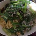 なめころん's cooksnap of when they made 小松菜としらすのスパゲッティ.