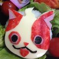 ikueland's cooksnap of when they made 妖怪ウォッチ☆ ブチニャン ☆キャラ弁.