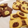 825HO15's cooksnap of when they made ぶたクッキーと黒ぶたクッキー.