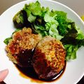 なぎんぐ2's cooksnap of when they made 水切り不要 豆腐で簡単ふわふわハンバーグ.