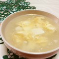 赤い電話's cooksnap of when they made 豆腐と卵の中華スープ.