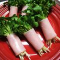 ちぇーた's cooksnap of when they made カイワレのハム巻き☆.