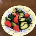 早起きまま's cooksnap of when they made トマトときゅうりと塩昆布のサラダ～梅ドレ.