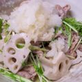 アリマ's cooksnap of when they made ブタれんこんのおろしのせ.