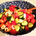 ♡Fuwari♡'s cooksnap of when they made やみつき！胡瓜と竹輪とトマトの納豆サラダ.