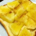 ▼misaki's cooksnap of when they made クリームチーズと林檎のトースト.