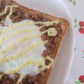 ポアママ's cooksnap of when they made やっちゃった☆納豆目玉トースト.