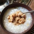 chiochina's cooksnap of when they made 鶏そぼろdeほかほか❤中華粥(*´Д`).