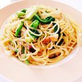れな1992's cooksnap of when they made 菜の花とアンチョビとシメジのパスタ.