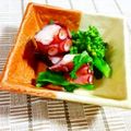 SP♪'s cooksnap of when they made たこと青菜（菜の花）の わさび和え.