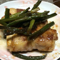 ☆ぎんママ☆'s cooksnap of when they made 豚肉巻き豆腐とにんにくの芽の炒め物.