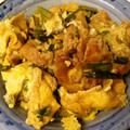 ♩キティ♩'s cooksnap of when they made 小松菜と豚肉の卵とじ.