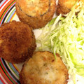プリンミックス's cooksnap of when they made ◆茄子のひき肉はさみ揚げ◆.