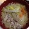 まゆたまごママ's cooksnap of when they made 具だくさん豚汁.