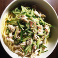 だとん's cooksnap of when they made 梅シソきゅうりと鶏ささみのさっぱりパスタ.