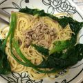 ちょなみ's cooksnap of when they made アンチョビ★ベーコンとほうれん草のパスタ.