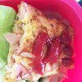 LeyLeyLeys's cooksnap of when they made もやしとハムの簡単オムレツ♡.