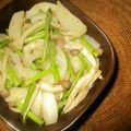 Jaye's cooksnap of when they made かぶ＆アスパラ アンチョビソース炒め.