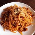 ぴんぞう's cooksnap of when they made すし酢で★カリカリ豚ナポリタン.