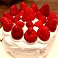 schima's cooksnap of when they made クリスマスケーキに苺デコレーションケーキ.