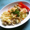 Jock's cooksnap of when they made 海老とあさりのパエリア.