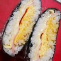 eiyoushi's cooksnap of when they made ハムチーズおにぎらず.
