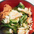 harmony930's cooksnap of when they made きゅうりと鮭フレークの酢の物.