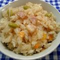 ナラベル's cooksnap of when they made 麺つゆで簡単＊ベーコンと茸の炊きこみご飯.