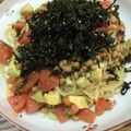 クックGI5041☆'s cooksnap of when they made アボカド☆トマトのごま風味の納豆パスタ.