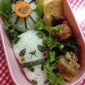たにたーに's cooksnap of when they made 簡単キャラ弁＊頭でっかちパンダおにぎり.