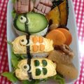 たにたーに's cooksnap of when they made こどもの日キャラ弁＊玉子寿司のこいのぼり.