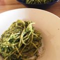lillamii's cooksnap of when they made 春菊のジェノベーゼ風パスタ.