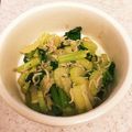 ノンカオ's cooksnap of when they made セロリとしらすのニンニク炒め.
