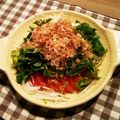 ∞くぅ∞'s cooksnap of when they made 新玉ねぎ・三葉・トマトの削り節ポンサラダ.