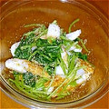azusonomi's cooksnap of when they made 三つ葉とちくわのごま和え★.