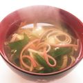 りこぴんo's cooksnap of when they made カニカマと水菜のお吸い物.