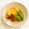 えりべえ's cooksnap of when they made さつまいもとスナップエンドウの煮物✿.