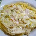 無縛（むばく）'s cooksnap of when they made 春キャベツで白滝のカルボナーラ☆.