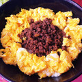 みなぶる's cooksnap of when they made ひまわり丼＊挽き肉たまご.